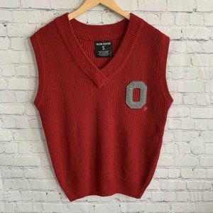 Ohio State Buckeyes Cable Knit Sweater Vest Red  Size Small Alma Mater